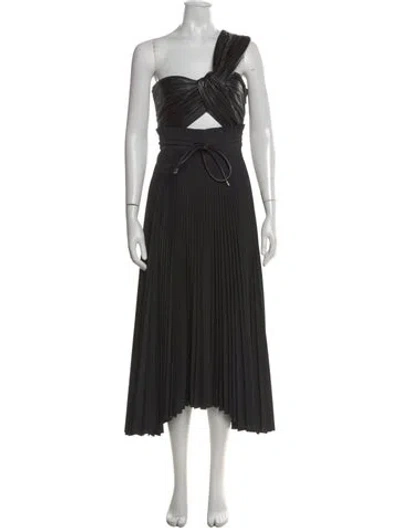 Pre-owned A.l.c One-shoulder Long Dress In Black
