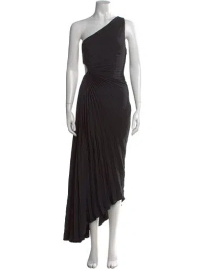 Pre-owned A.l.c One-shoulder Long Dress In Black