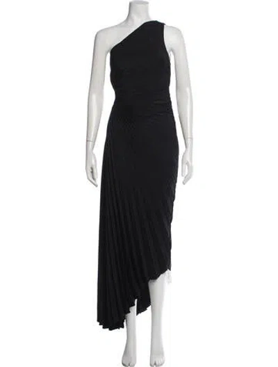 Pre-owned A.l.c One-shoulder Long Dress In Black