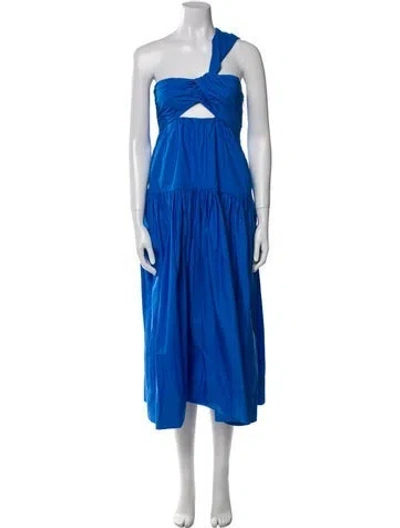 Pre-owned A.l.c One-shoulder Long Dress In Blue