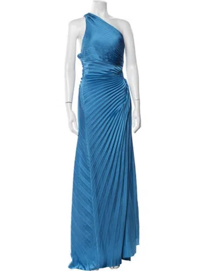 Pre-owned A.l.c One-shoulder Long Dress In Blue
