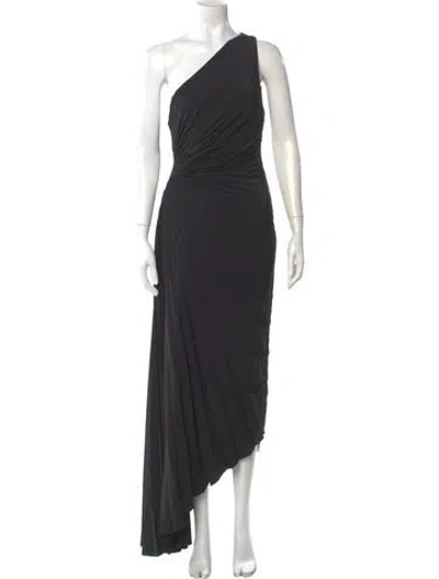 Pre-owned A.l.c One-shoulder Long Dress In Gray