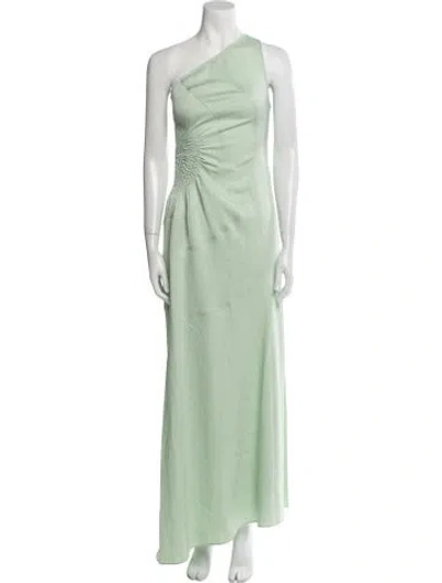 Pre-owned A.l.c One-shoulder Long Dress In Green