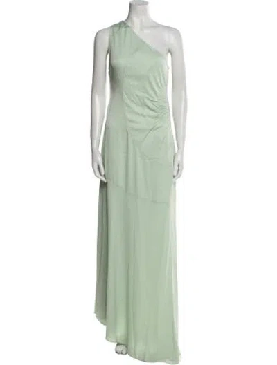 Pre-owned A.l.c One-shoulder Long Dress In Green