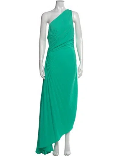 Pre-owned A.l.c One-shoulder Long Dress In Green
