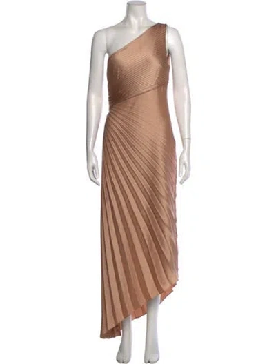 Pre-owned A.l.c One-shoulder Long Dress In Neutral