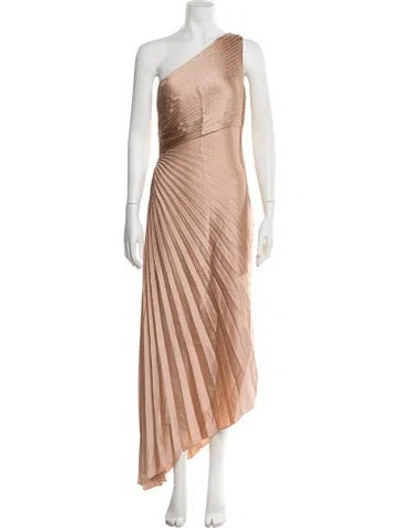Pre-owned A.l.c One-shoulder Long Dress In Neutral
