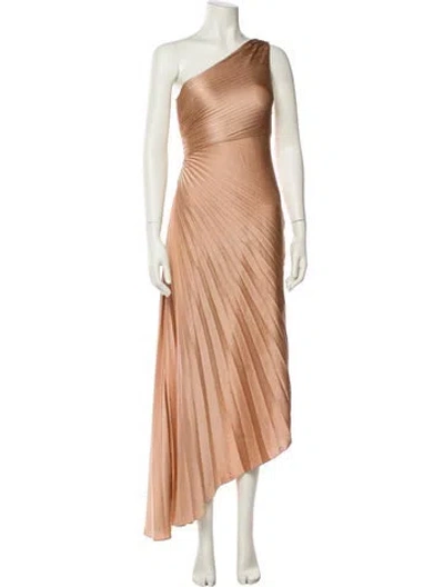 Pre-owned A.l.c One-shoulder Long Dress In Neutral