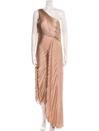 Pre-owned A.l.c One-shoulder Long Dress In Neutral