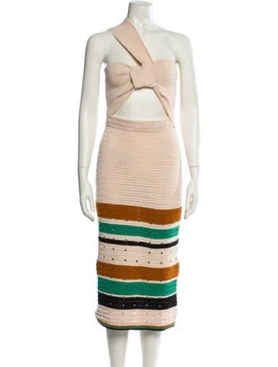 Pre-owned A.l.c One-shoulder Long Dress In Neutral