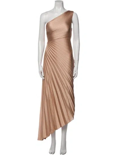 Pre-owned A.l.c One-shoulder Long Dress In Neutral