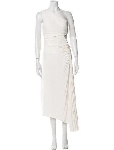 Pre-owned A.l.c One-shoulder Long Dress In Neutral