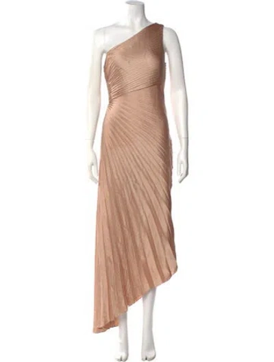 Pre-owned A.l.c One-shoulder Long Dress In Neutral