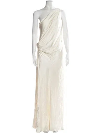 Pre-owned A.l.c One-shoulder Long Dress In Neutral