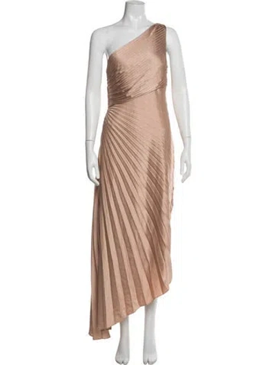 Pre-owned A.l.c One-shoulder Long Dress In Neutral