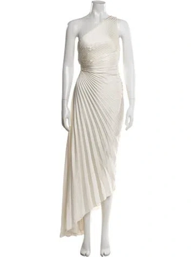 Pre-owned A.l.c One-shoulder Long Dress In Neutral