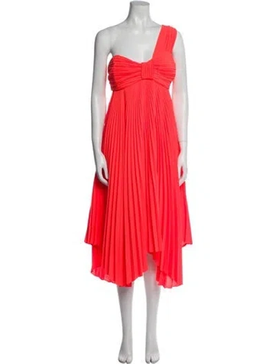 Pre-owned A.l.c One-shoulder Long Dress In Orange