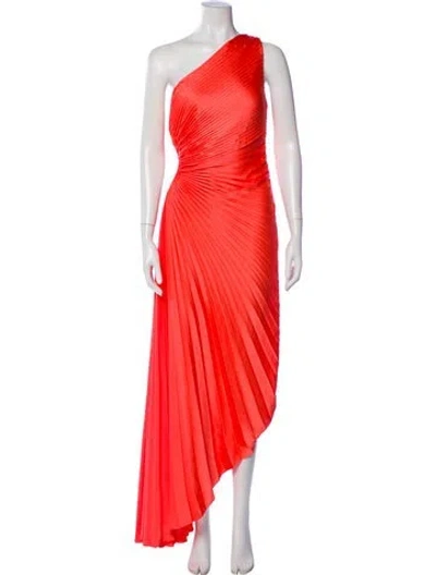 Pre-owned A.l.c One-shoulder Long Dress In Orange