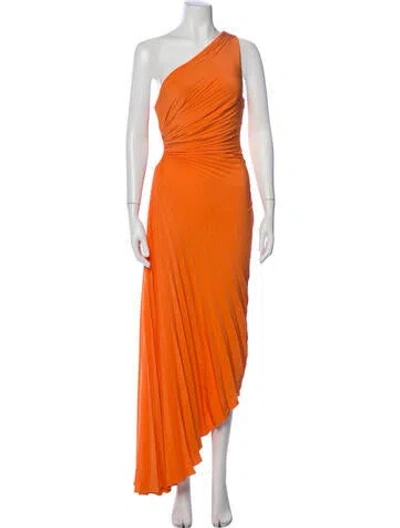 Pre-owned A.l.c One-shoulder Long Dress In Orange