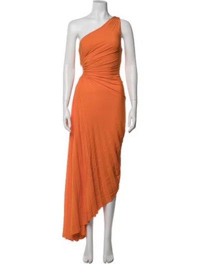Pre-owned A.l.c One-shoulder Long Dress In Orange