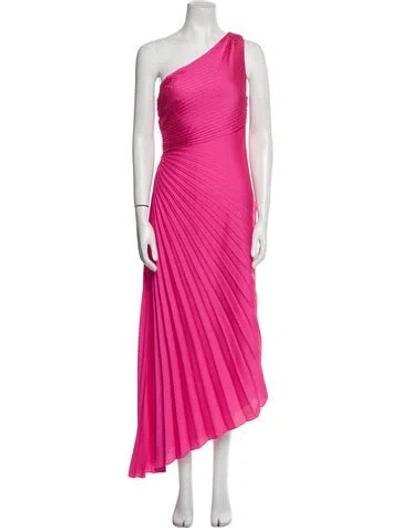 Pre-owned A.l.c One-shoulder Long Dress In Pink