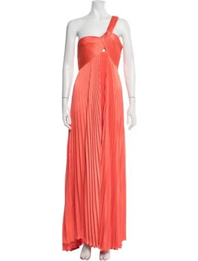 Pre-owned A.l.c One-shoulder Long Dress In Pink