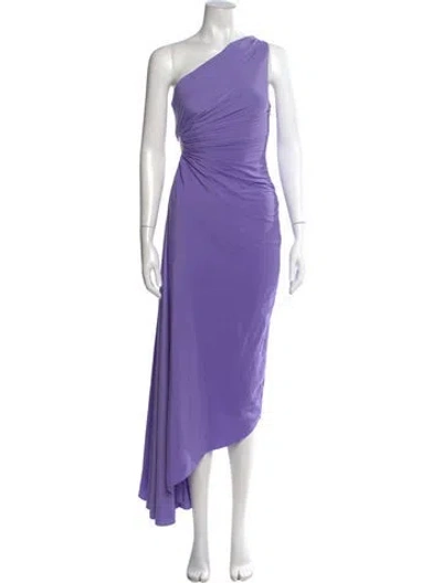Pre-owned A.l.c One-shoulder Long Dress In Purple