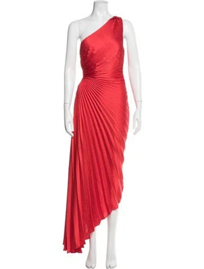 Pre-owned A.l.c One-shoulder Long Dress In Red