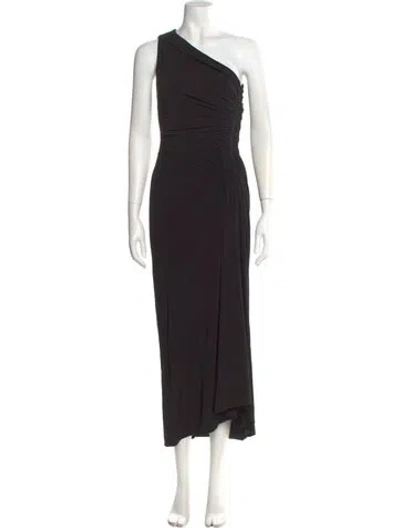 Pre-owned A.l.c One-shoulder Long Dress W/ Tags In Black