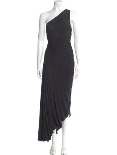Pre-owned A.l.c One-shoulder Long Dress W/ Tags In Black