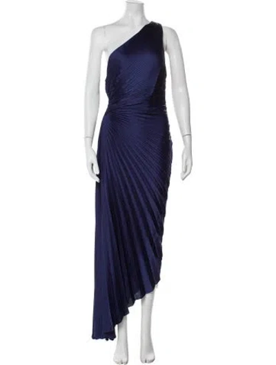 Pre-owned A.l.c One-shoulder Long Dress W/ Tags In Blue