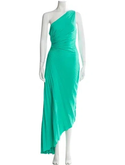 Pre-owned A.l.c One-shoulder Long Dress W/ Tags In Green