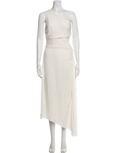 Pre-owned A.l.c One-shoulder Long Dress W/ Tags In Neutral