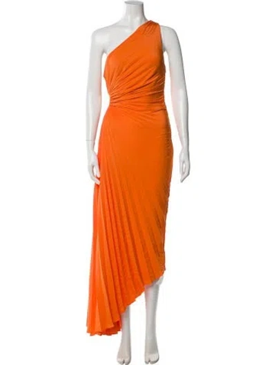Pre-owned A.l.c One-shoulder Long Dress W/ Tags In Orange