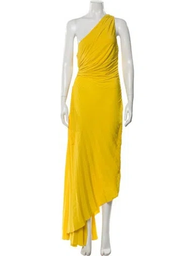 Pre-owned A.l.c One-shoulder Long Dress In Yellow