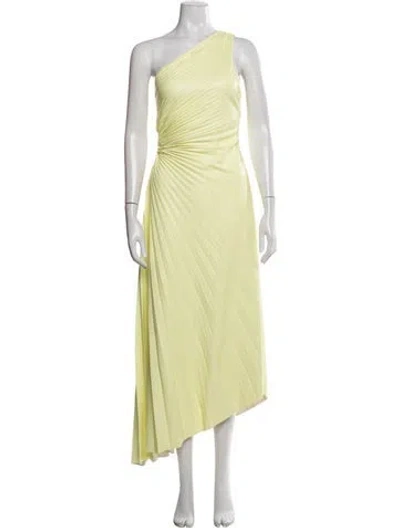 Pre-owned A.l.c One-shoulder Long Dress In Yellow