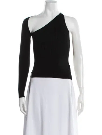 Pre-owned A.l.c One-shoulder Long Sleeve Top In White
