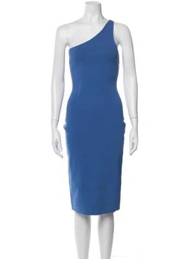 Pre-owned A.l.c One-shoulder Midi Length Dress In Blue