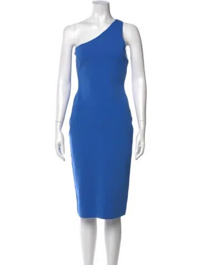 Pre-owned A.l.c One-shoulder Midi Length Dress In Blue
