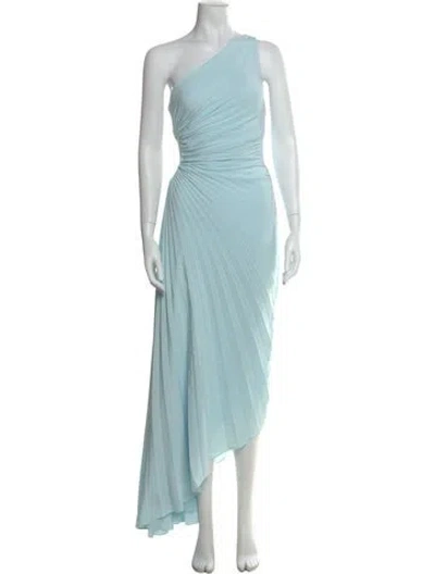 Pre-owned A.l.c One-shoulder Midi Length Dress In Blue