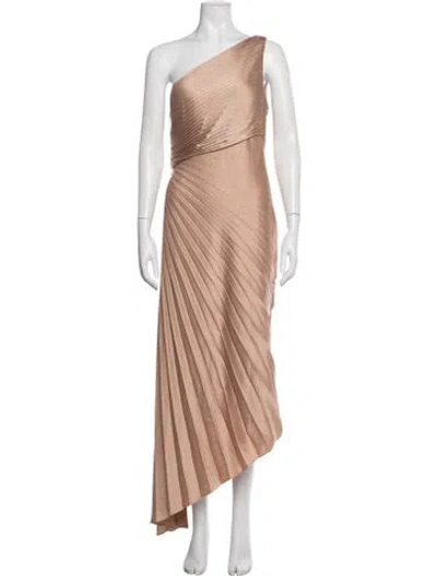 Pre-owned A.l.c One-shoulder Midi Length Dress In Neutral