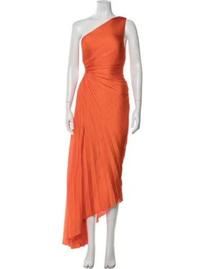 Pre-owned A.l.c One-shoulder Midi Length Dress In Orange
