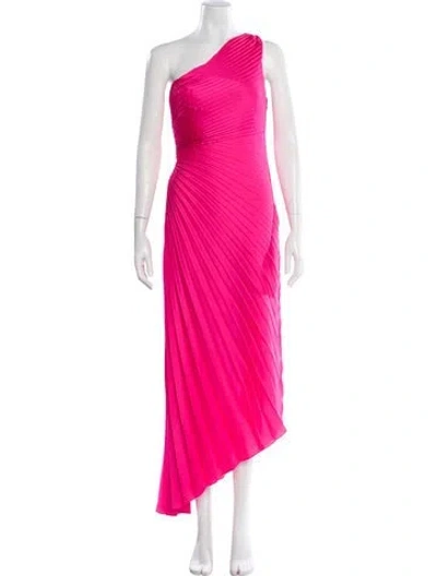 Pre-owned A.l.c One-shoulder Midi Length Dress In Pink