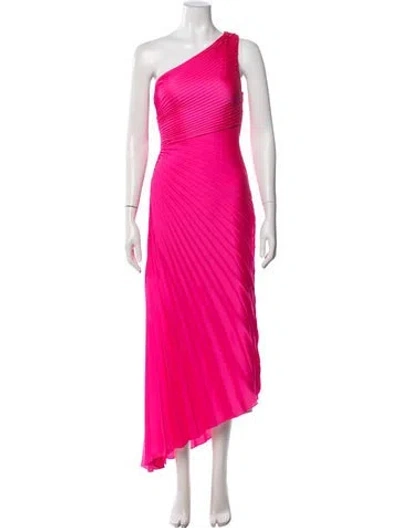 Pre-owned A.l.c One-shoulder Midi Length Dress In Pink