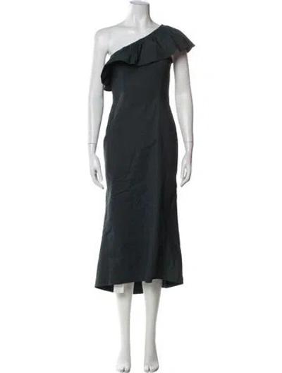 Pre-owned A.l.c One-shoulder Midi Length Dress W/ Tags In Gray
