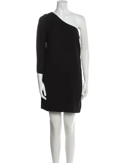 Pre-owned A.l.c One-shoulder Mini Dress In Black