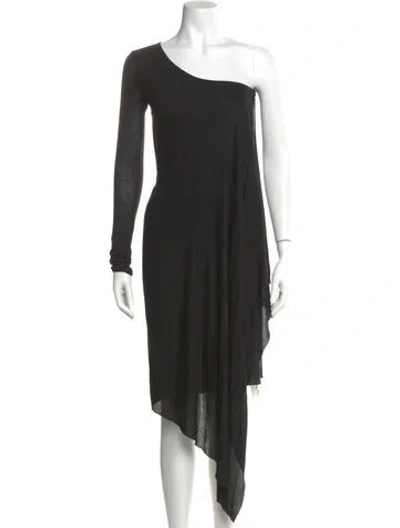 Pre-owned A.l.c One-shoulder Mini Dress In Black