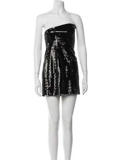 Pre-owned A.l.c One-shoulder Mini Dress In Black