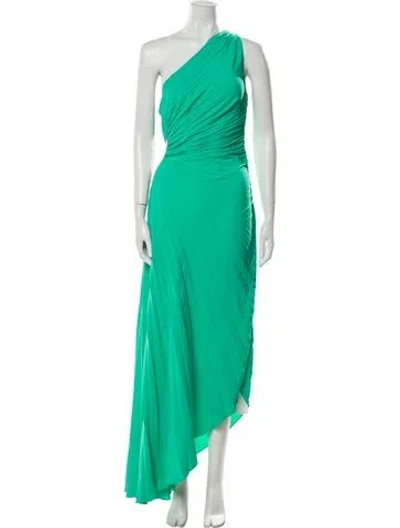 Pre-owned A.l.c One-shoulder Mini Dress In Green