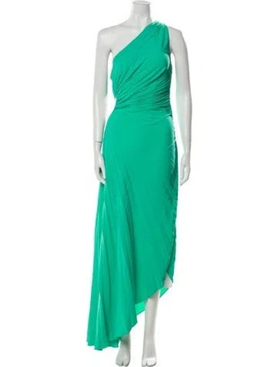 Pre-owned A.l.c One-shoulder Mini Dress In Green